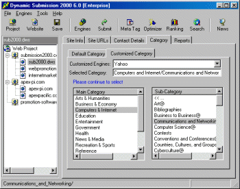 Dynamic Submission 2000 Category- All-In-One professional web promotion software