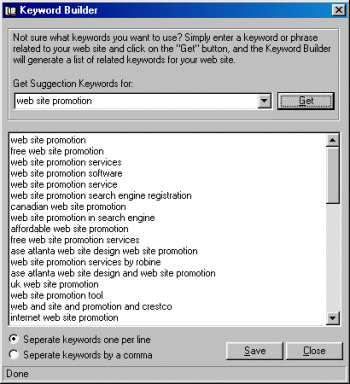 Keyword Builder - All-In-One professional web promotion software